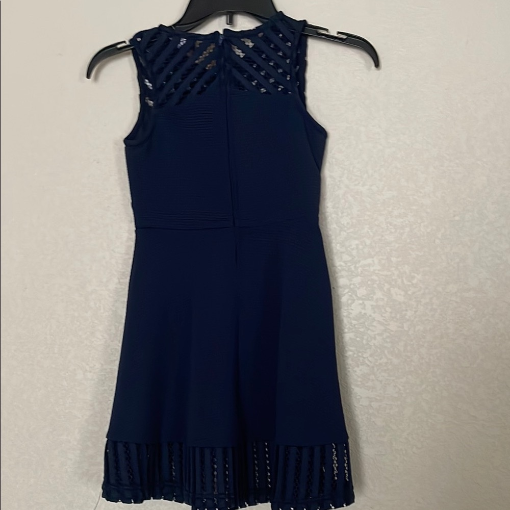 Chic Navy Sleeveless Kids Dress